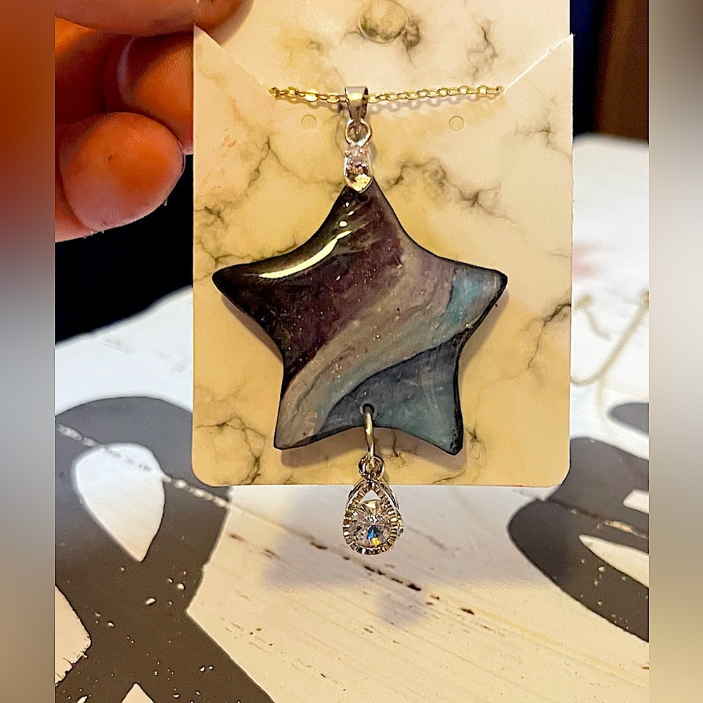 Beautiful handmade polymer clay necklace